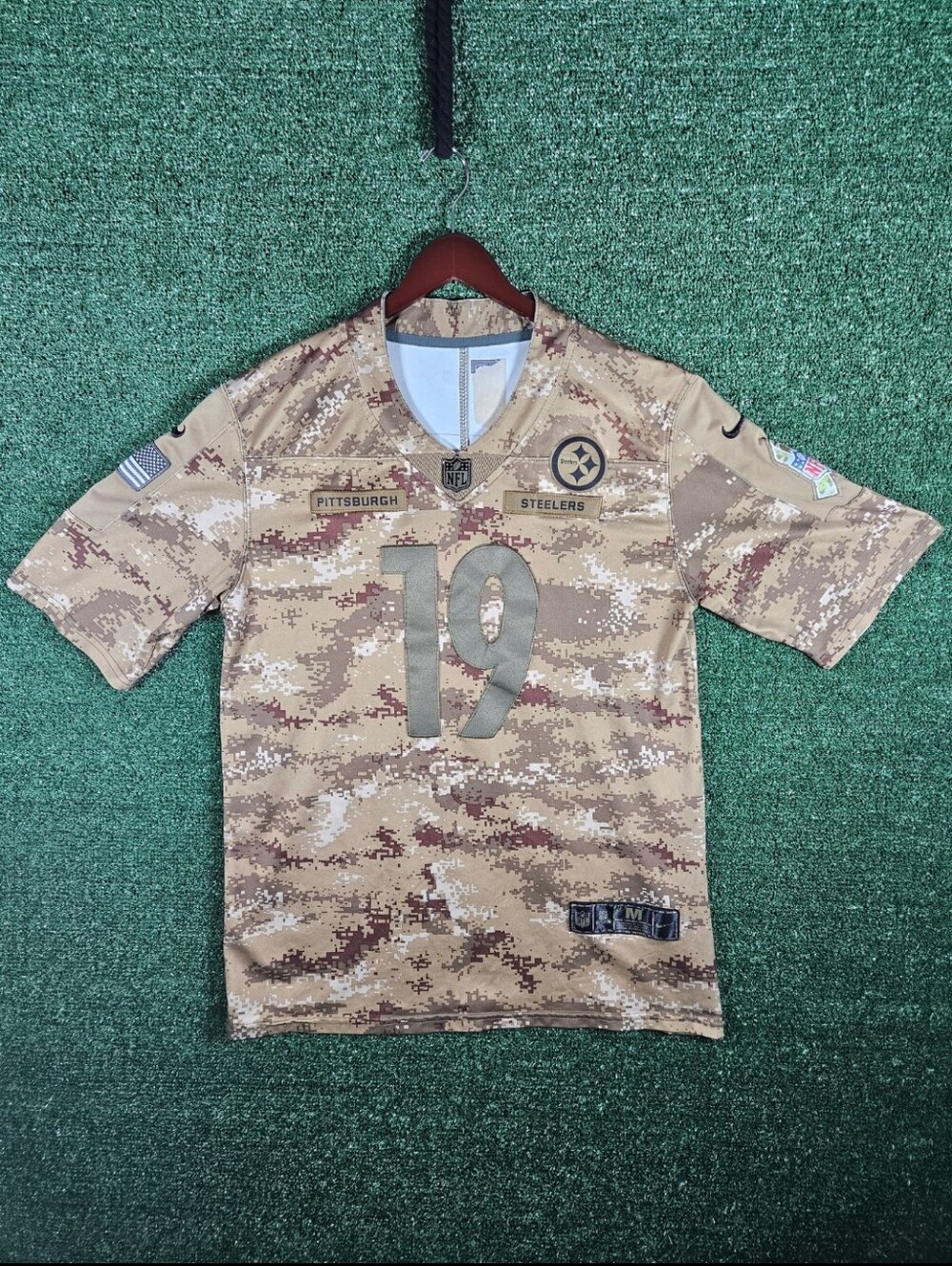 Nike Pittsburgh Steelers Juju Smith-Schuster #19 NFL Football Camo Jersey / M